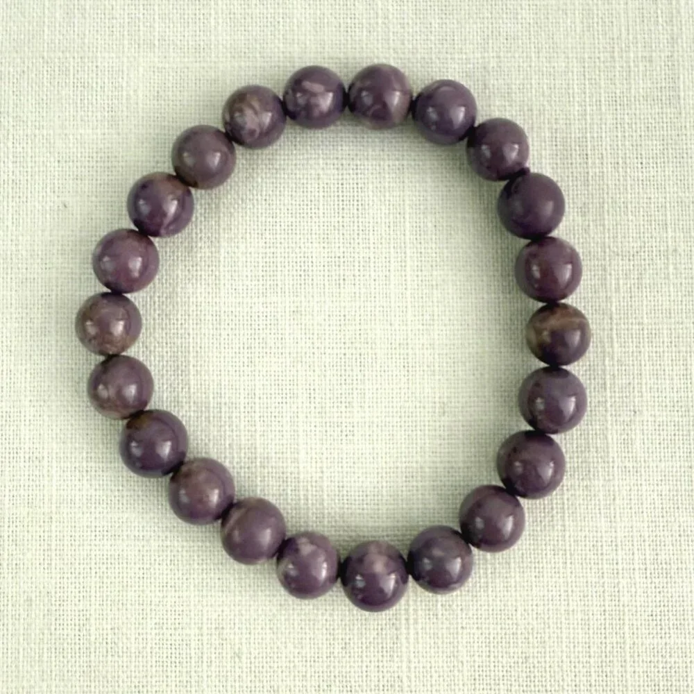 Purple Amethyst Crystal Bracelet Size 6.25
